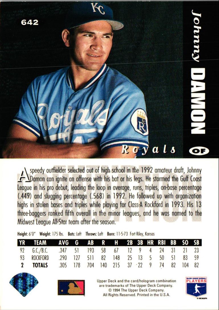 1994 Collector's Choice Johnny Damon