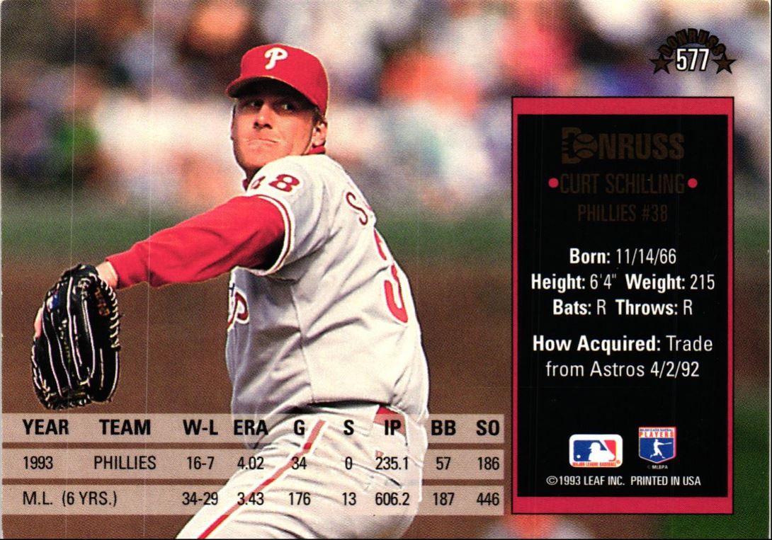 1994 Donruss Curt Schilling