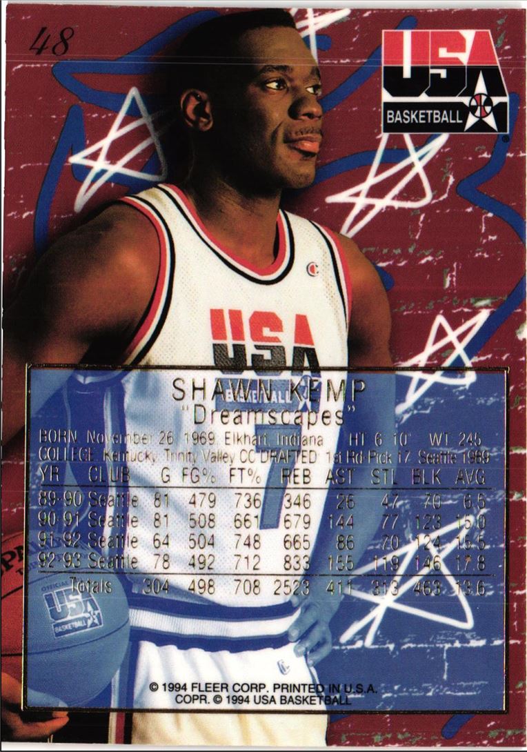 1994 Flair USA Shawn Kemp