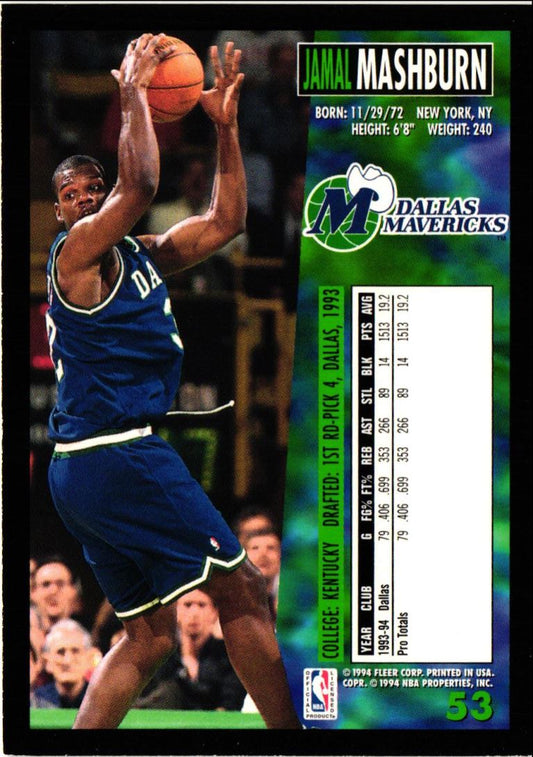 1994 Fleer Jamal Mashburn