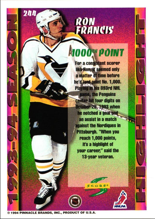 1994 Score Ron Francis