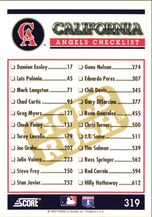 1994 Score California Angels