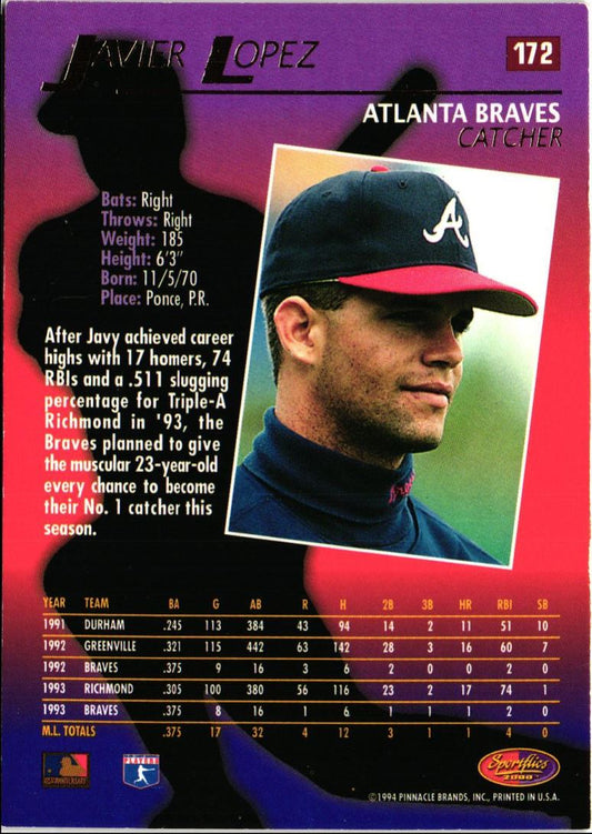 1994 Sportflics 2000 Javy Lopez