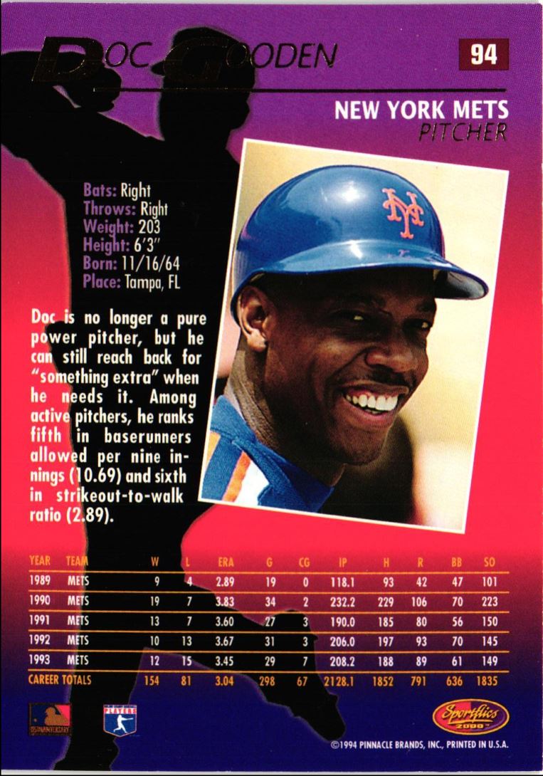 1994 Sportflics 2000 Doc Gooden