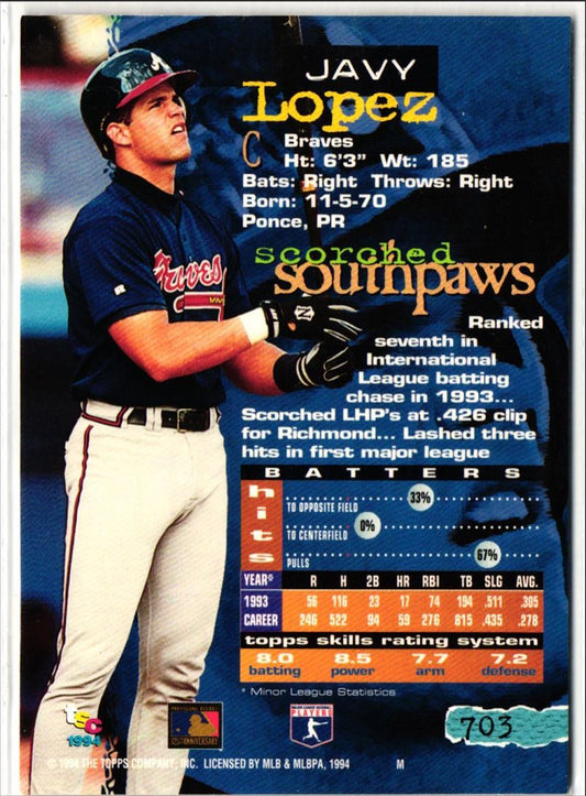 1994 Stadium Club Javy Lopez