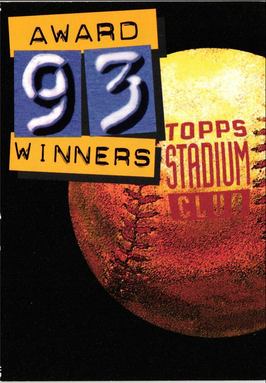 1994 Stadium Club Info Cards 3 Award 93 Winners