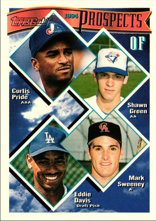 1994 Topps Curtis Pride/Shawn Green/Mark Sweeney/Eddie Davis