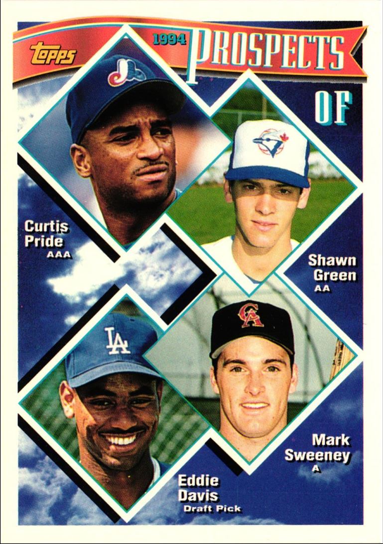 1994 Topps Curtis Pride/Shawn Green/Mark Sweeney/Eddie Davis