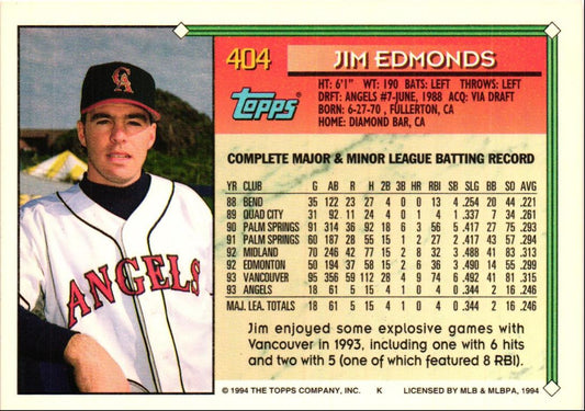 1994 Topps Jim Edmonds