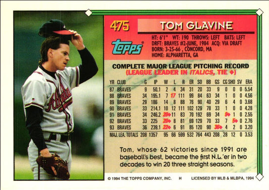 1994 Topps Tom Glavine