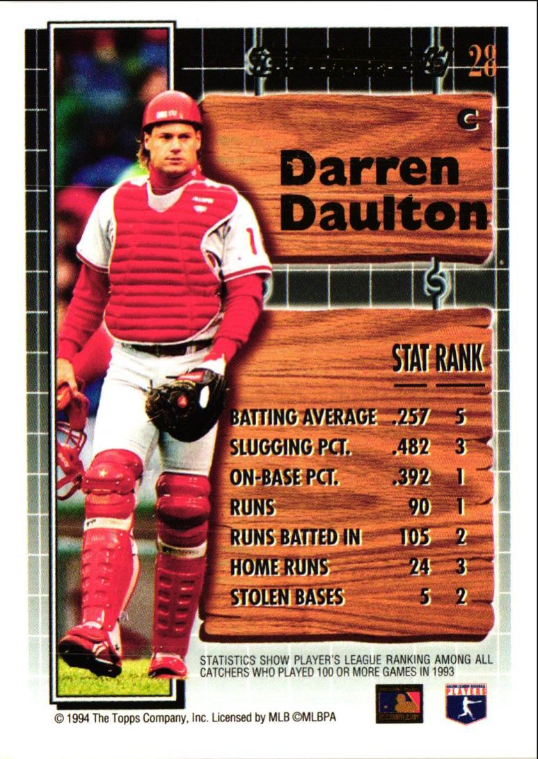 1994 Topps Black Gold Darren Daulton