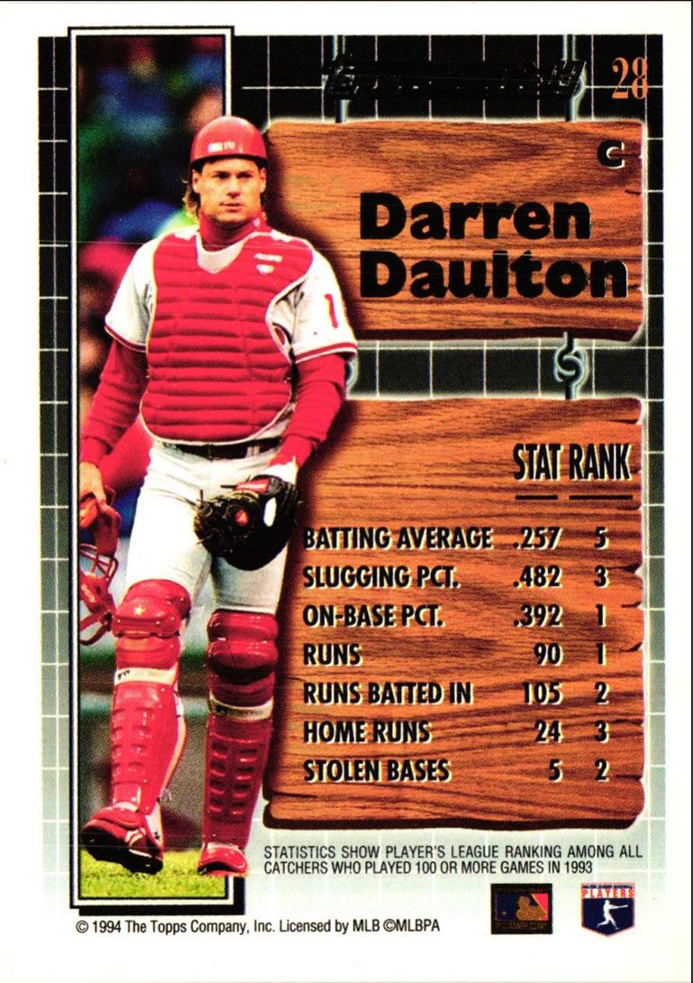 1994 Topps Black Gold Darren Daulton