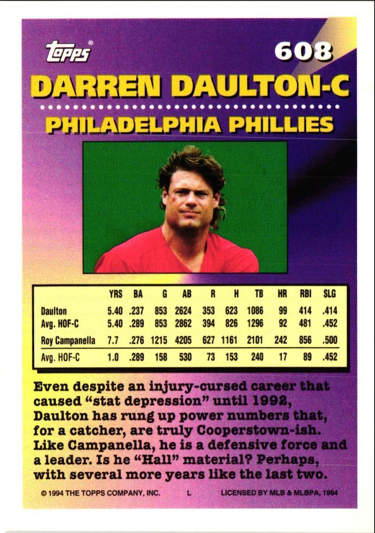 1994 Topps Gold Darren Daulton