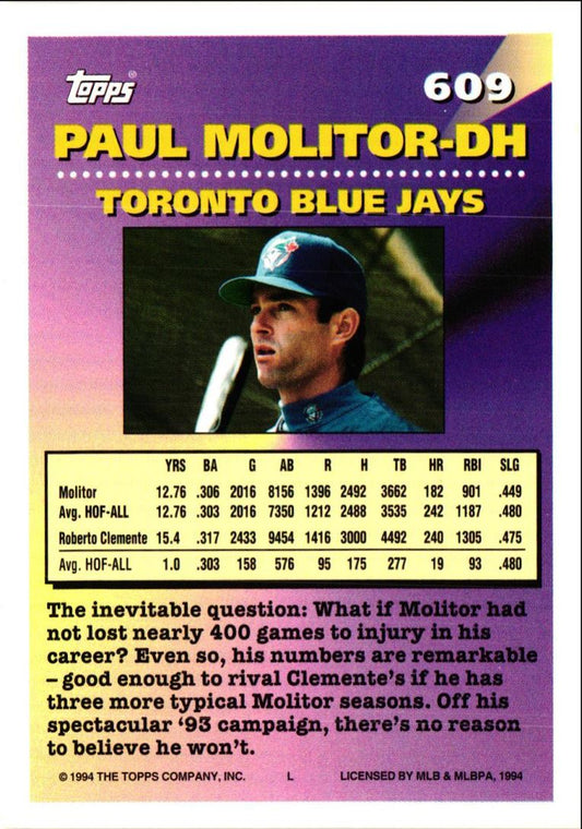 1994 Topps Gold Paul Molitor