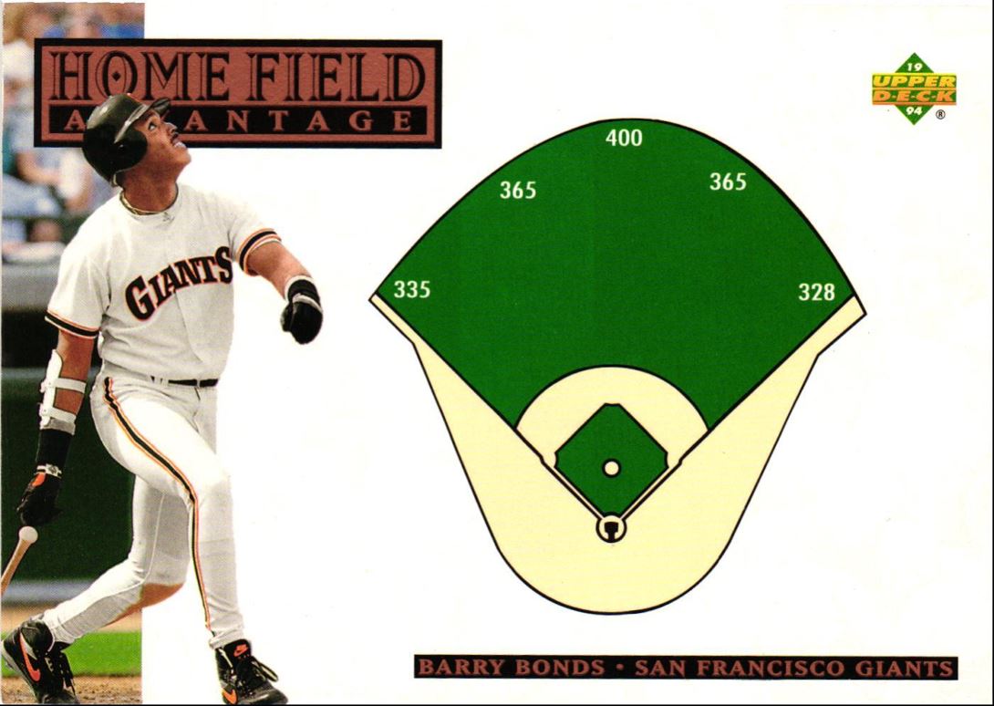 1994 Upper Deck Home Field Advantage Barry Bonds