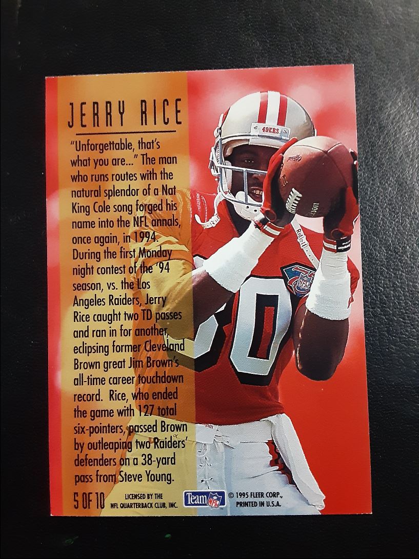 1995 Fleer TD Sensations Jerry Rice