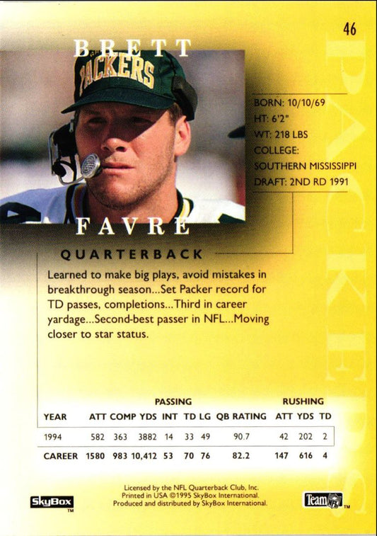 1995 SkyBox Premium Brett Favre