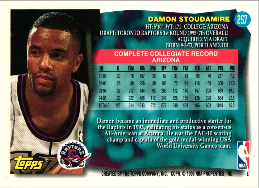 1995 Topps Damon Stoudamire