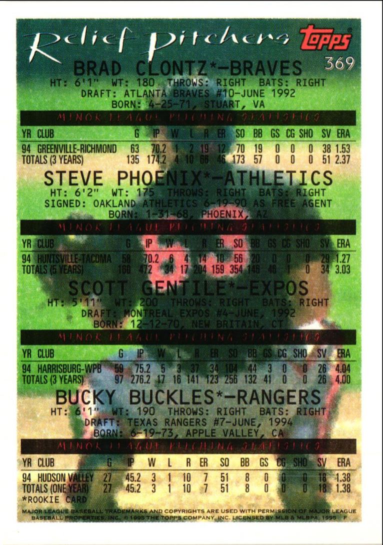 1995 Topps Brad Clontz/Steve Phoenix/Scott Gentile/Bucky Buckles