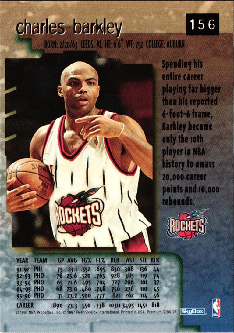 1996 SkyBox Premium Charles Barkley