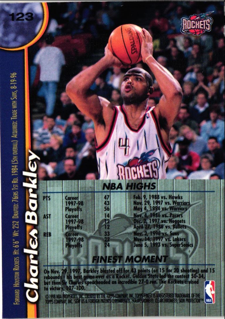 1996 Topps Finest Charles Barkley