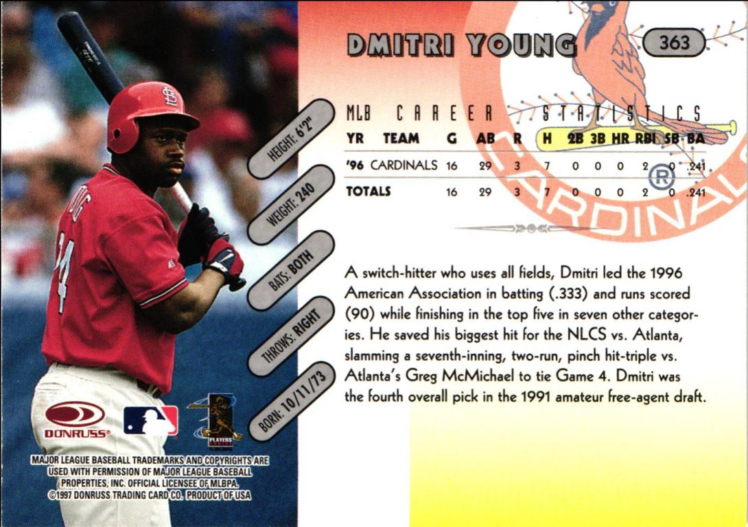 1997 Donruss Dmitri Young