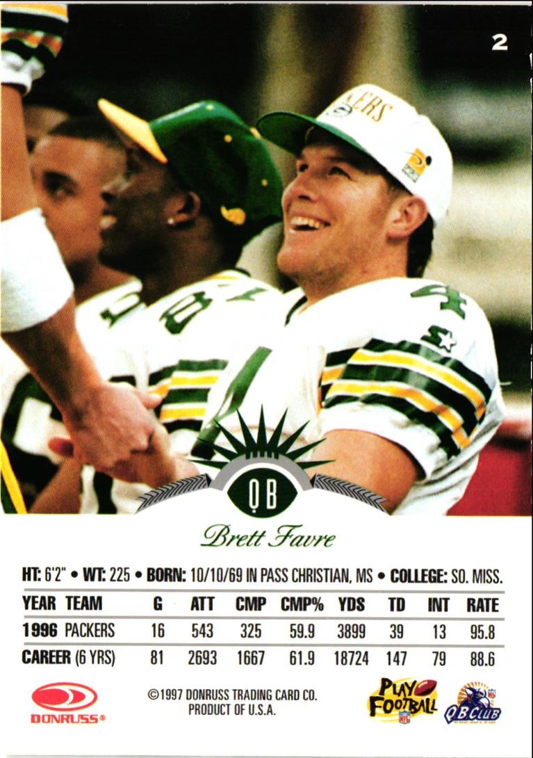 1997 Leaf Brett Favre