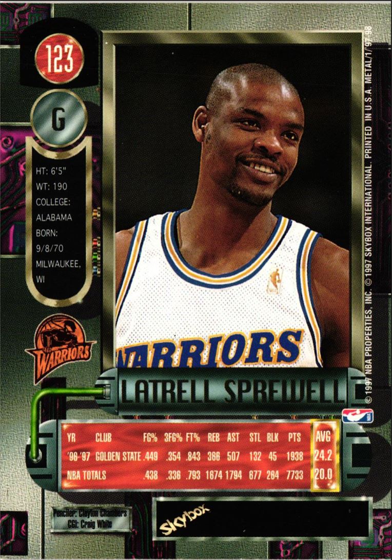 1997 Metal Universe Latrell Sprewell