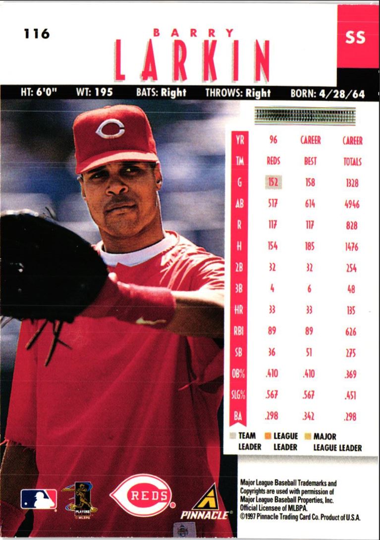 1997 New Pinnacle Barry Larkin