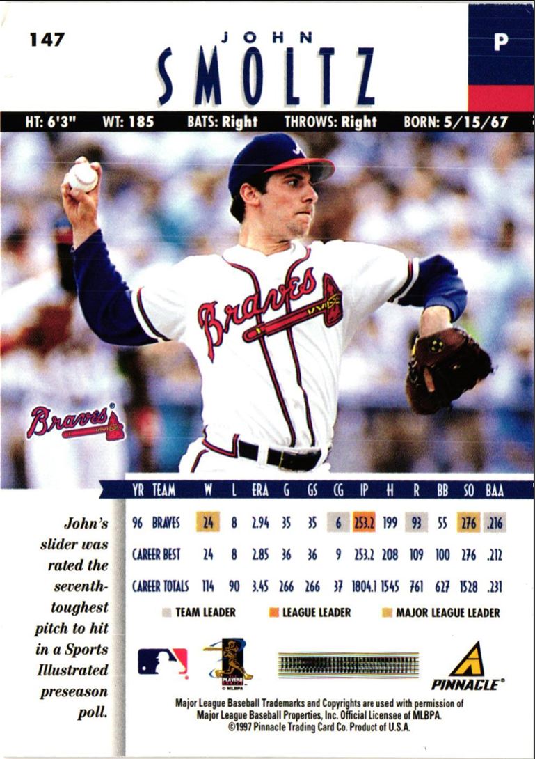 1997 New Pinnacle John Smoltz