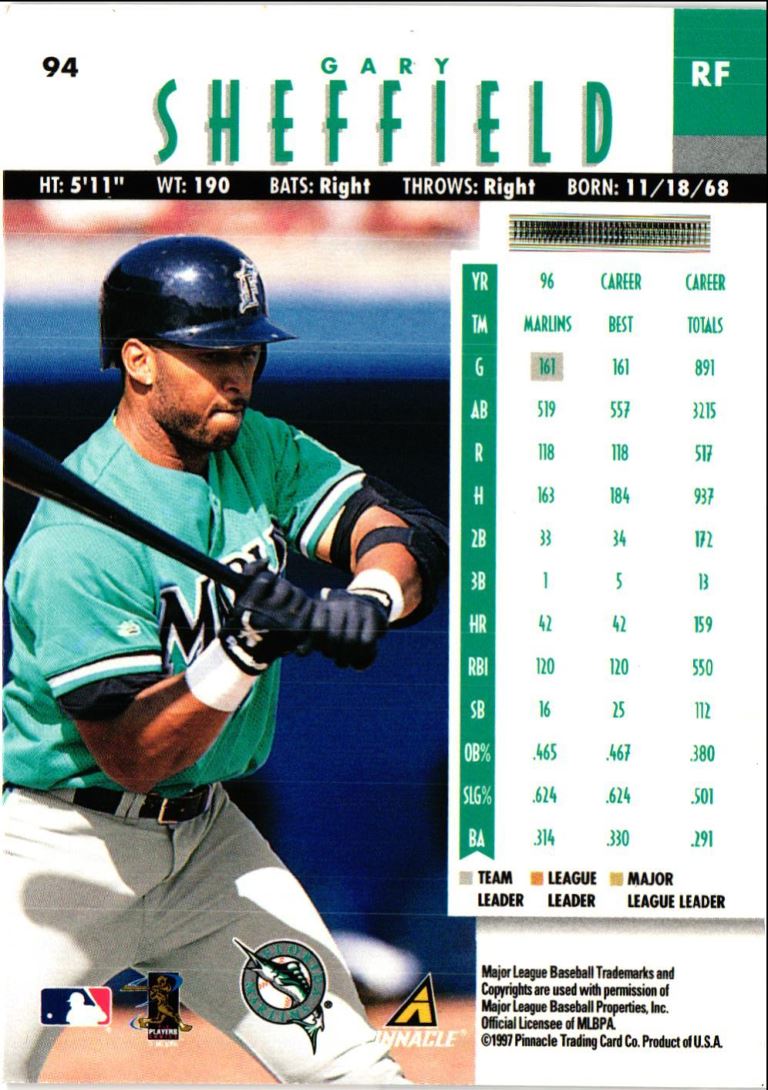 1997 New Pinnacle Gary Sheffield