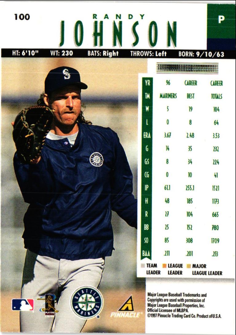 1997 Pinnacle Randy Johnson