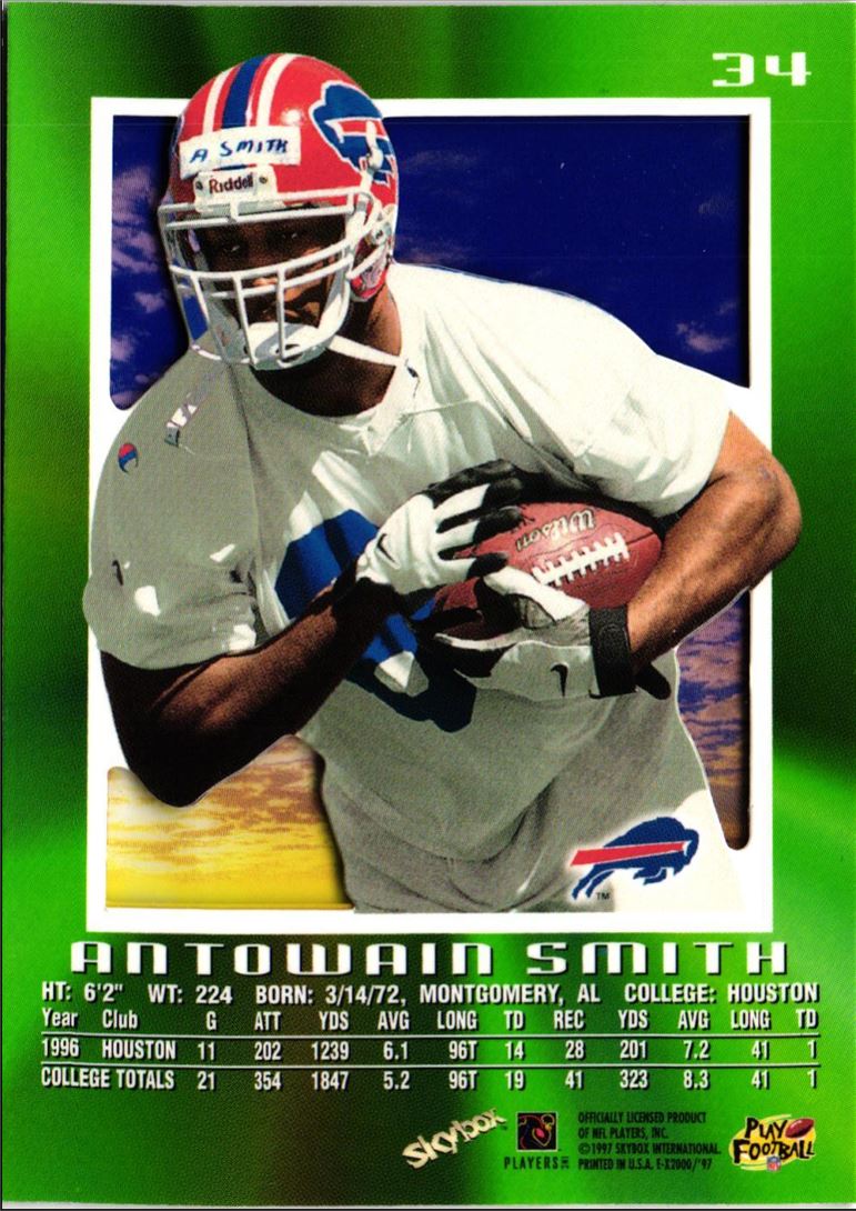 1997 SkyBox E-X2000 Antowain Smith