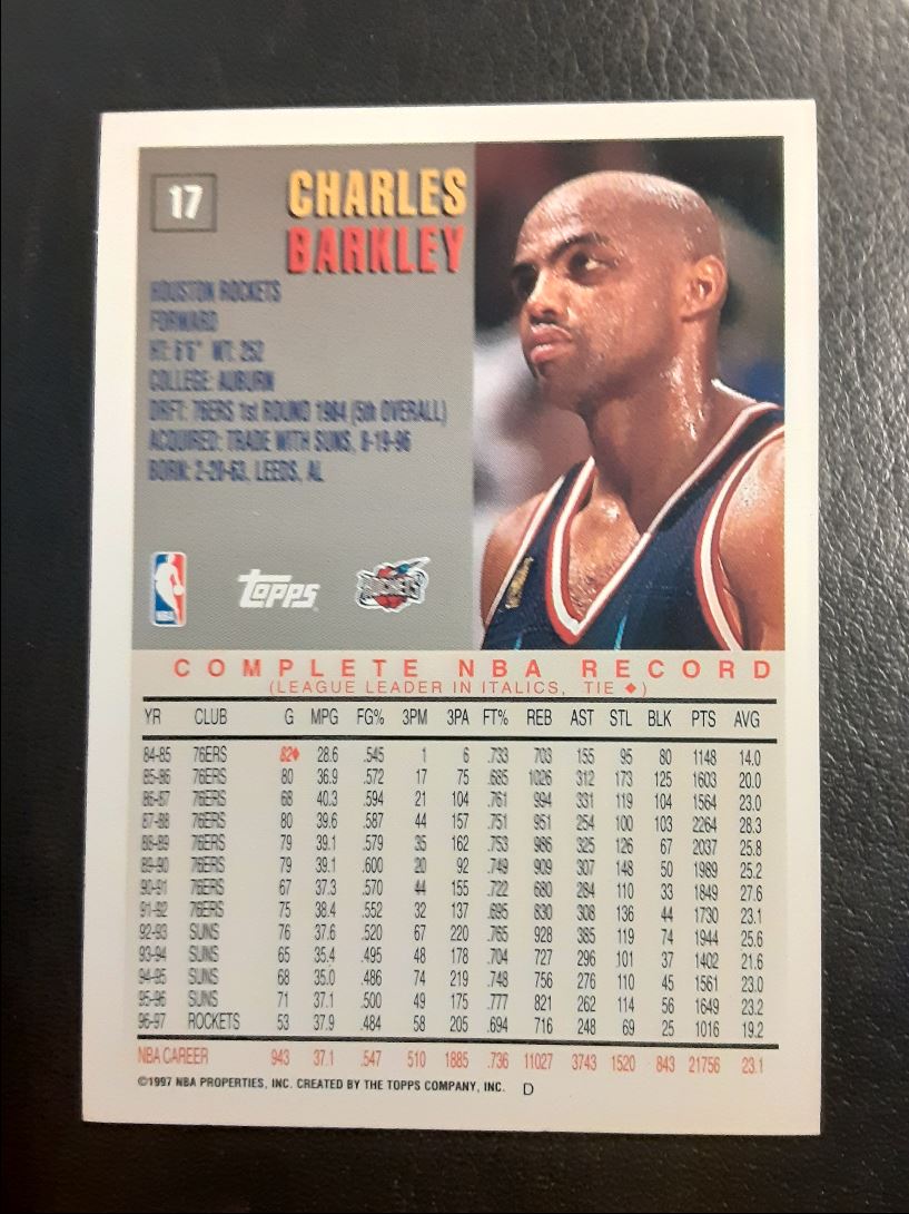 1997 Topps Charles Barkley