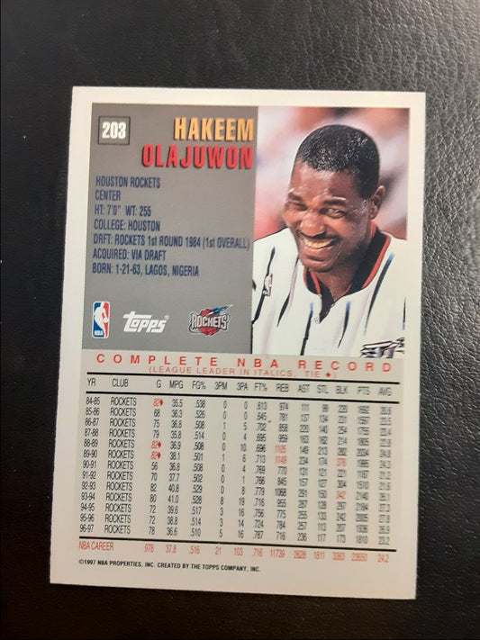 1997 Topps Hakeem Olajuwon