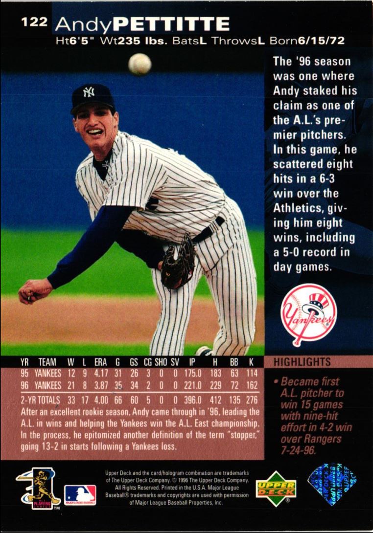 1997 Upper Deck Andy Pettitte