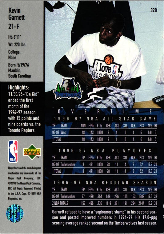 1997 Upper Deck Kevin Garnett