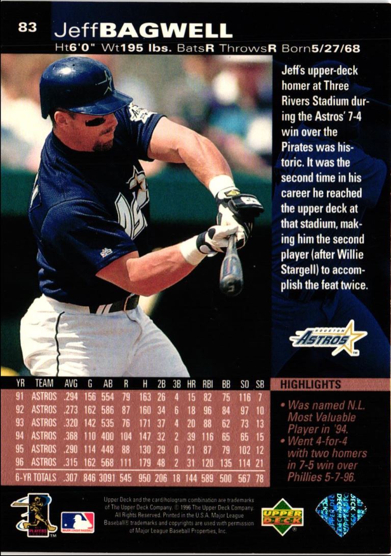 1997 Upper Deck Jeff Bagwell