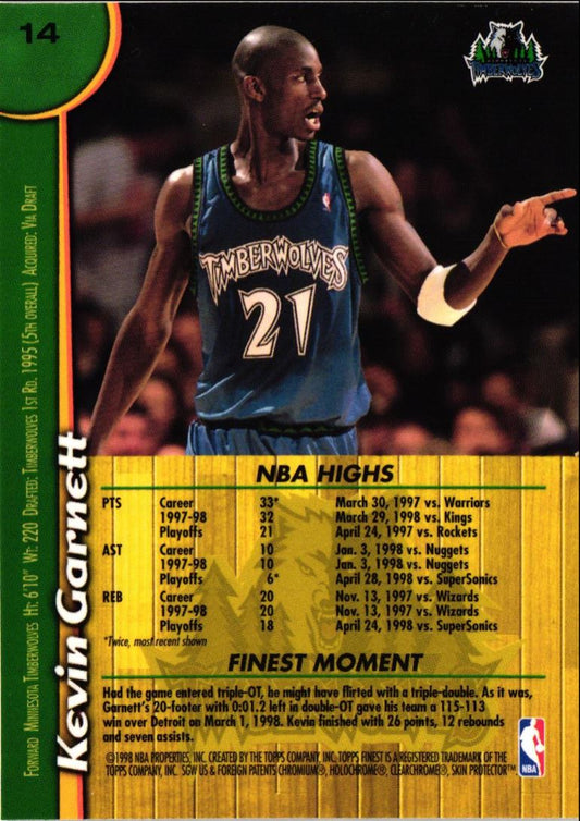 1998 Finest Kevin Garnett