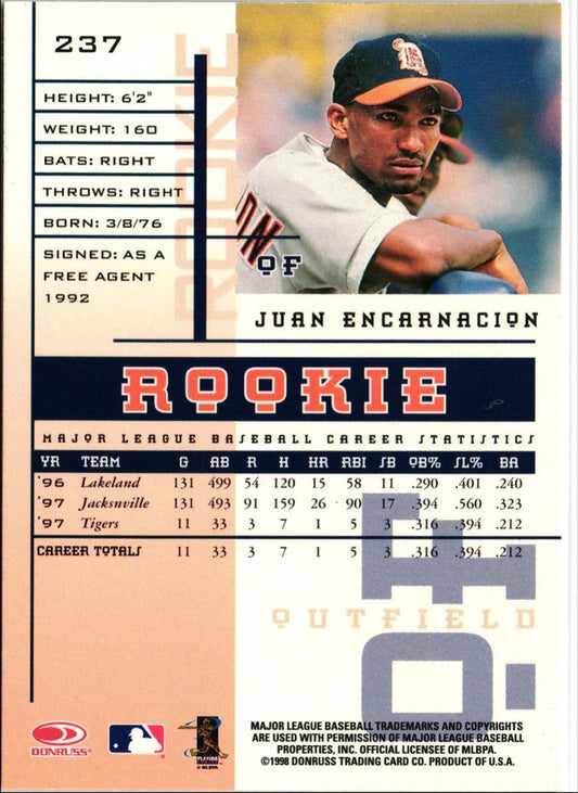 1998 Leaf Rookies & Stars Juan Encarnacion