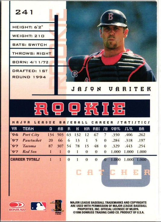 1998 Leaf Rookies & Stars Jason Varitek