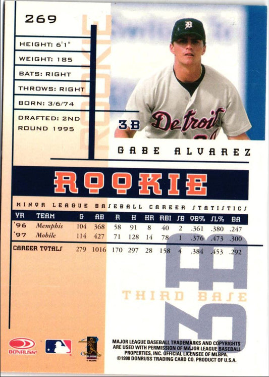 1998 Leaf Rookies & Stars Gabe Alvarez