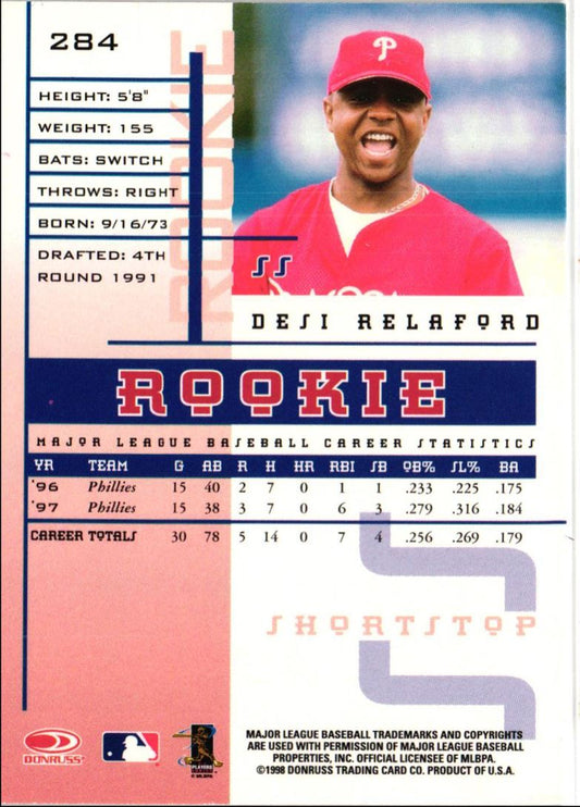 1998 Leaf Rookies & Stars Desi Relaford