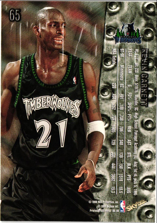 1998 Metal Universe Kevin Garnett