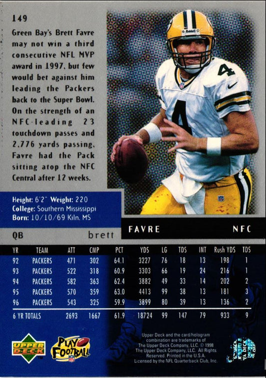 1998 Upper Deck Black Diamond Brett Favre