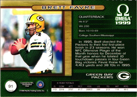 1999 Pacific Omega Brett Favre