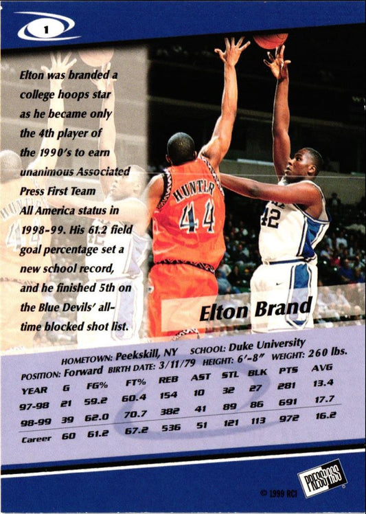 1999 Press Pass Elton Brand