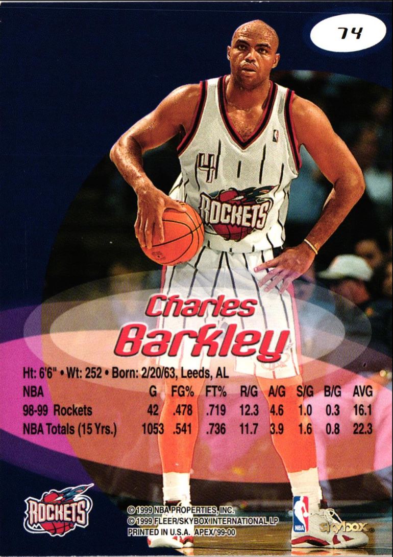 1999 SkyBox Apex Charles Barkley