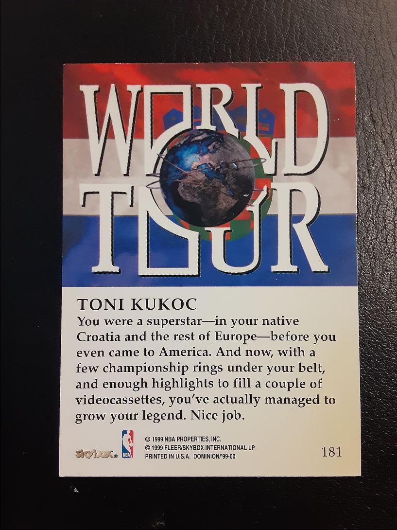 1999 SkyBox Impact Toni Kukoc