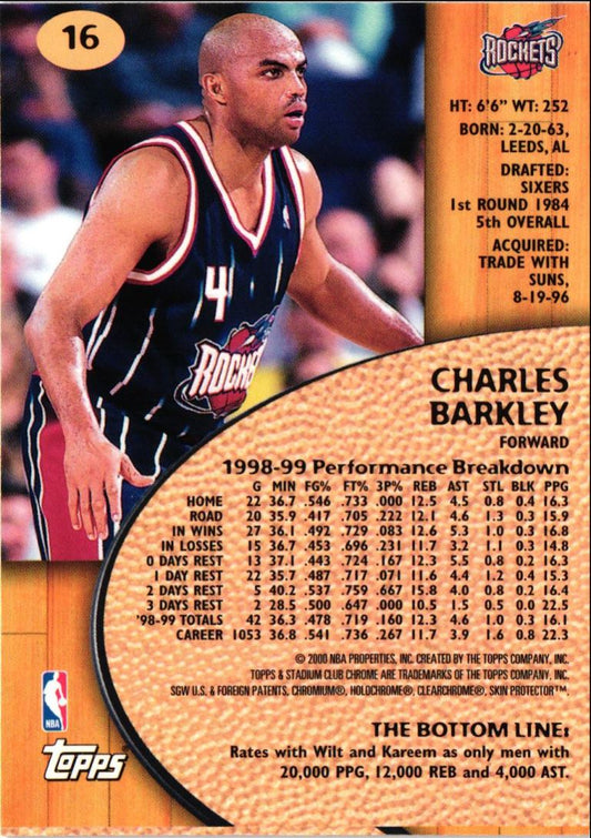 1999 Stadium Club Chrome Charles Barkley